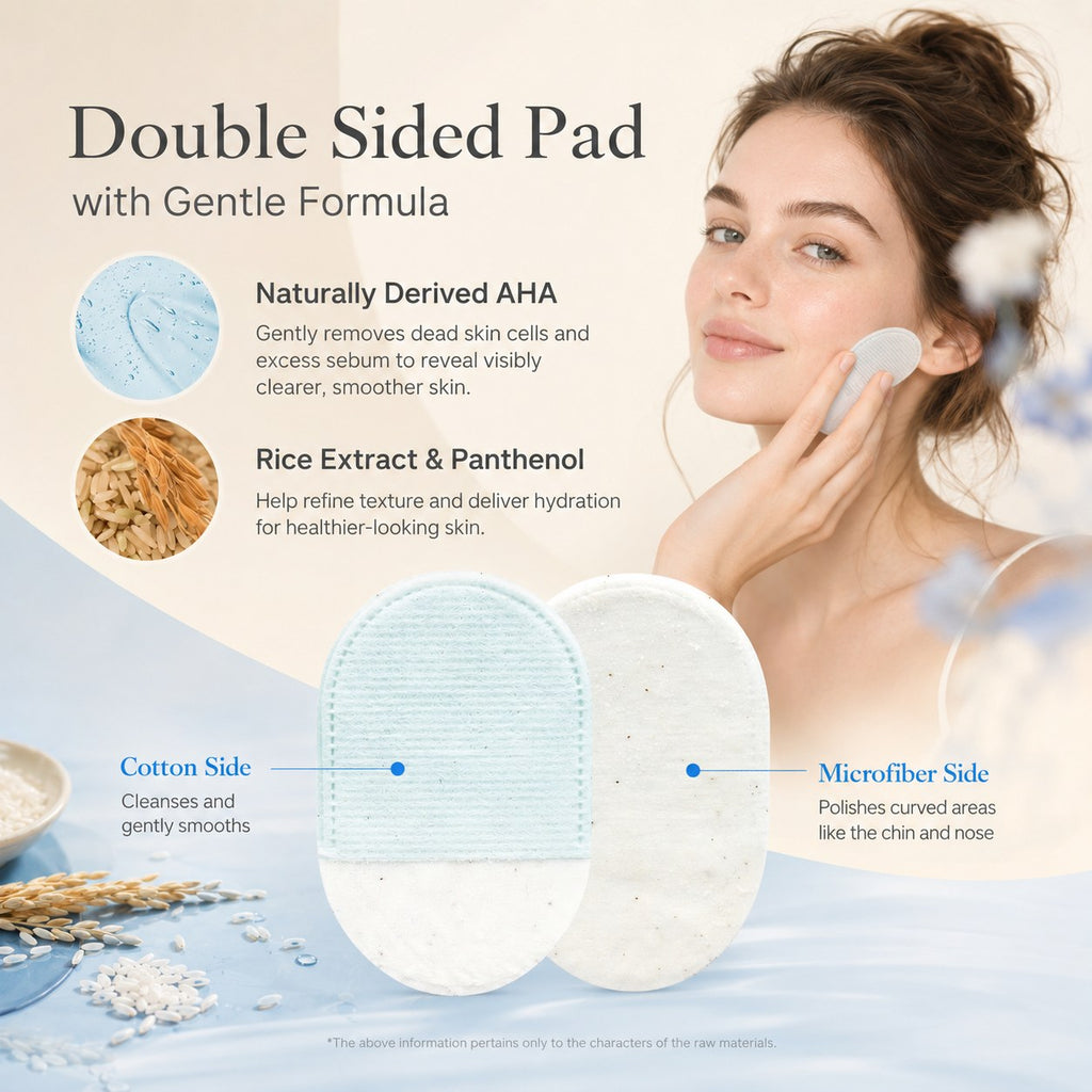 LummaSculpt exfoliating scrub pads for face and body