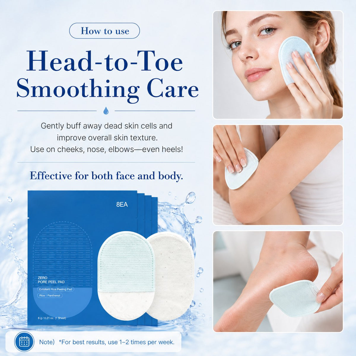 LummaSculpt exfoliating scrub pads for face and body