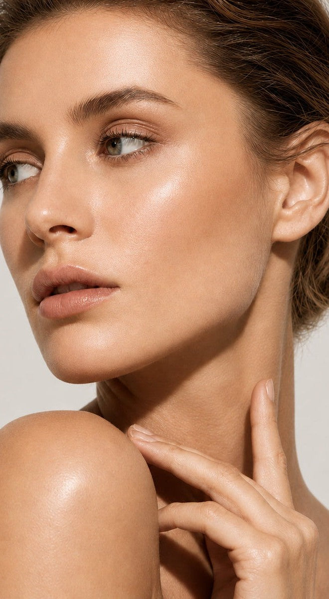 Hydrated skin close-up for EGF Peptide Firming Toner